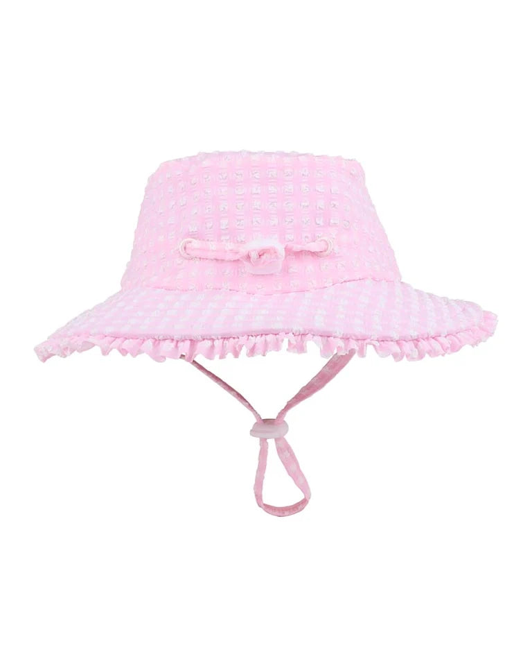 Minihaha Swim | Pink Gingham Swim Hat