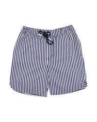 Minihaha Swim | Boys Stripe Board Shorts - Navy