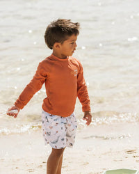 Minihaha Swim | Harvey Long-Sleeved Rash Top - Orange