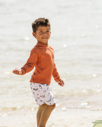 Minihaha Swim | Harvey Long-Sleeved Rash Top - Orange