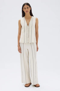 Assembly Label | Matera Stripe Vest - Cream/Black