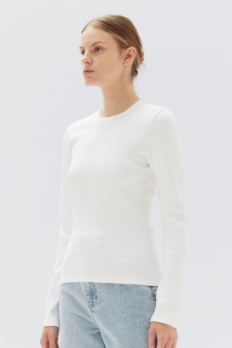 Assembly Label | Miana White Long Sleeve Tee