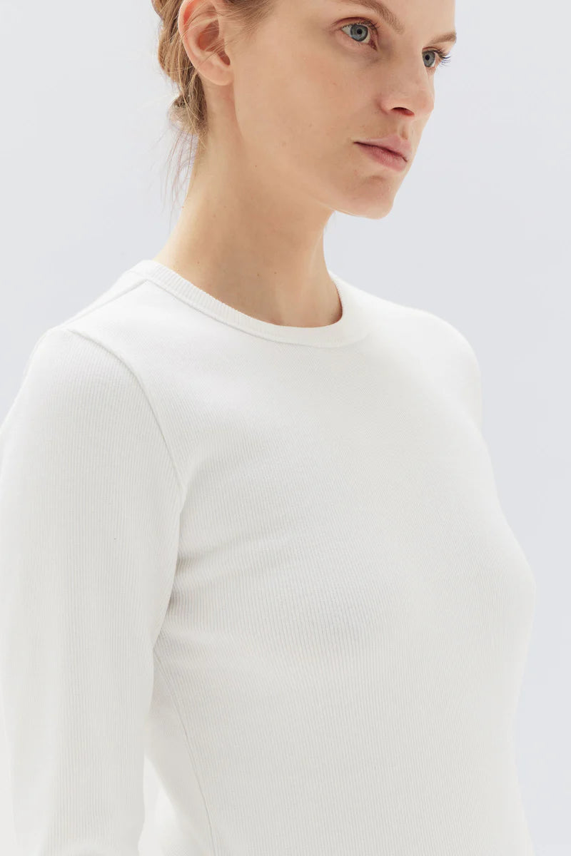 Assembly Label | Miana White Long Sleeve Tee