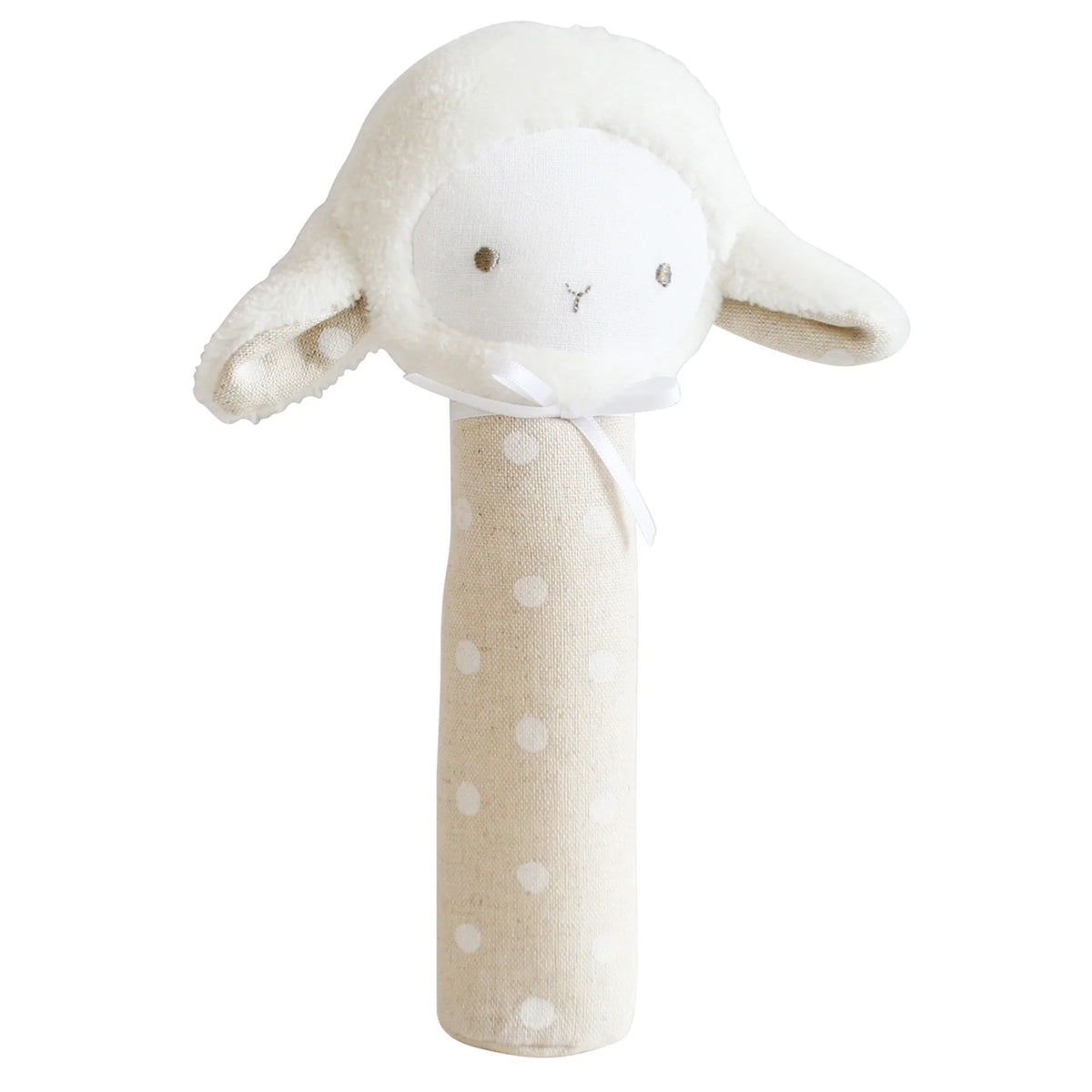 Alimrose | Lamby Squeaker White Linen Spot