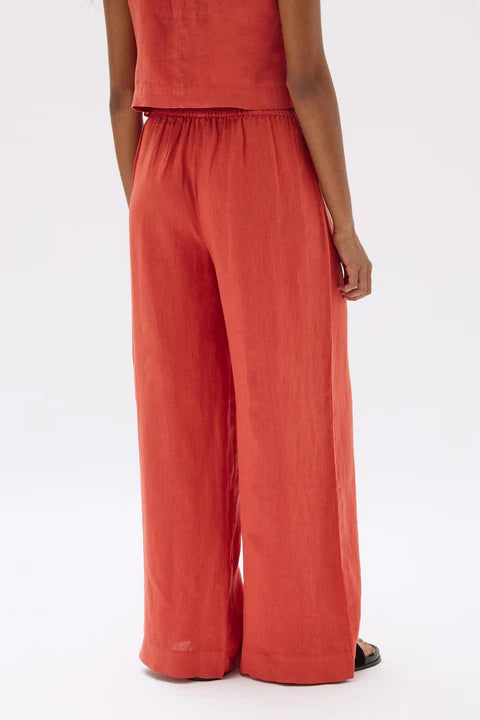 Assembly Label | Nilsa Linen Pant - Papaya