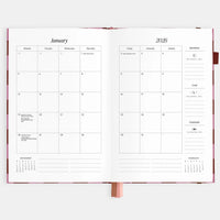 Fox + Fallow | 2026 A5 Horizontal Planner - Cherry Check