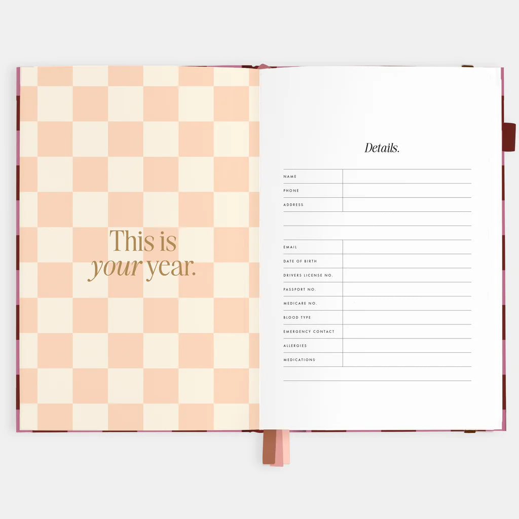 Fox + Fallow | 2026 A5 Horizontal Planner - Cherry Check