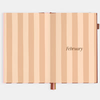 Fox + Fallow | 2026 A5 Vertical Planner - Burgundy Stripe