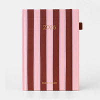 Fox + Fallow | 2026 A5 Vertical Planner - Burgundy Stripe
