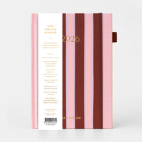 Fox + Fallow | 2026 A5 Vertical Planner - Burgundy Stripe