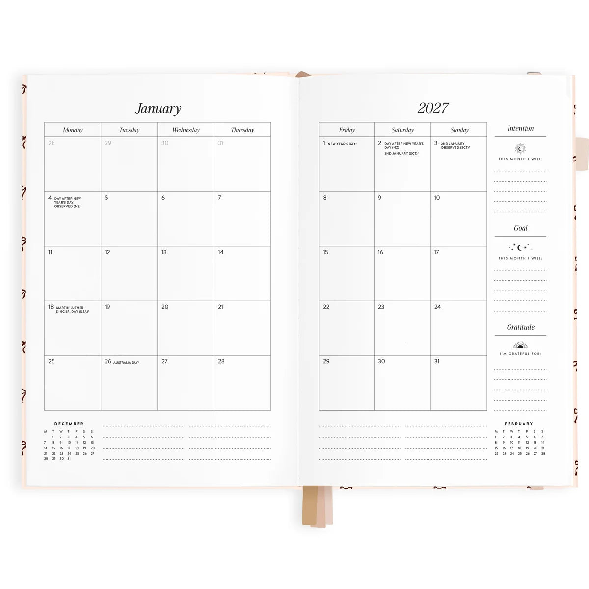 Fox & Fallow |  2027 A5 Vertical Planner - French Bows
