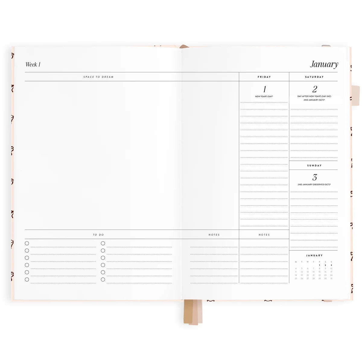 Fox & Fallow |  2027 A5 Vertical Planner - French Bows