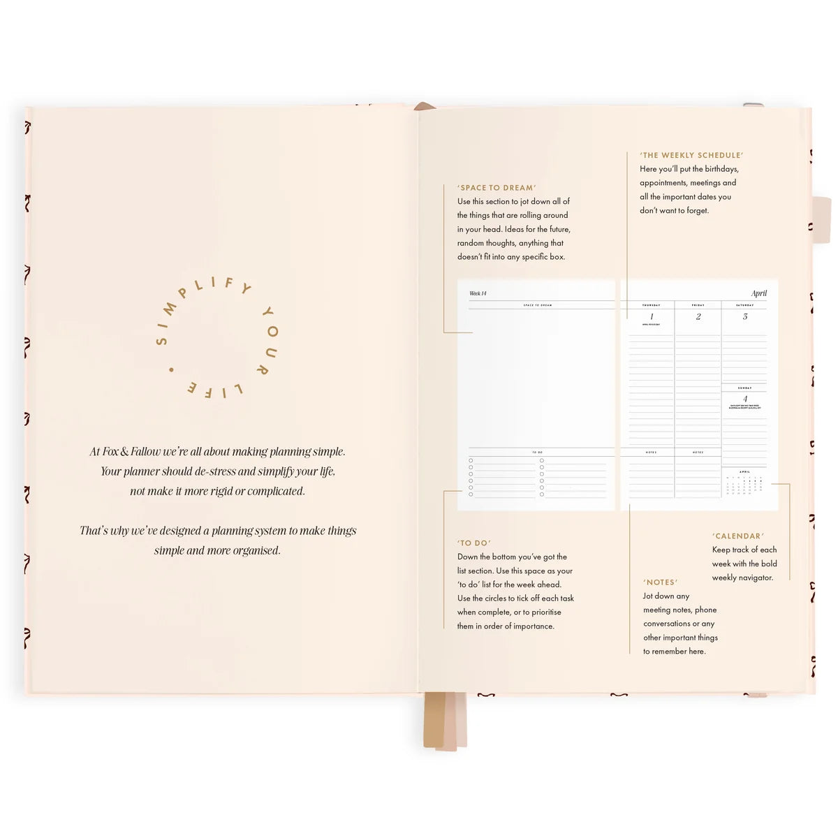 Fox & Fallow |  2027 A5 Vertical Planner - French Bows