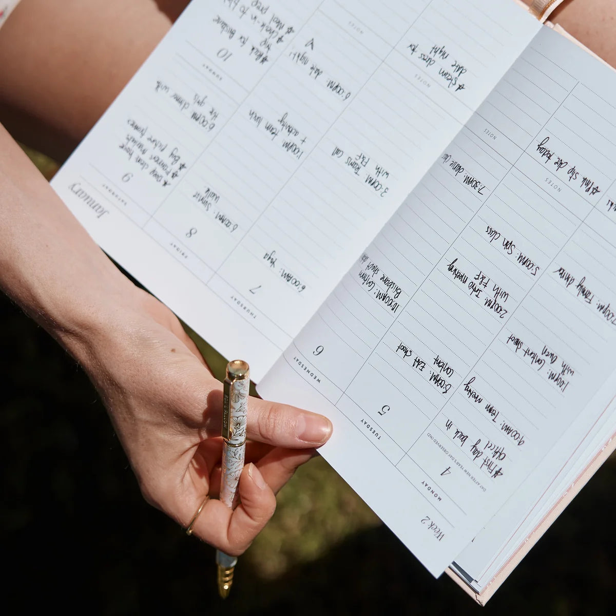 Fox & Fallow |  2027 A5 Vertical Planner - Cherry Wisteria