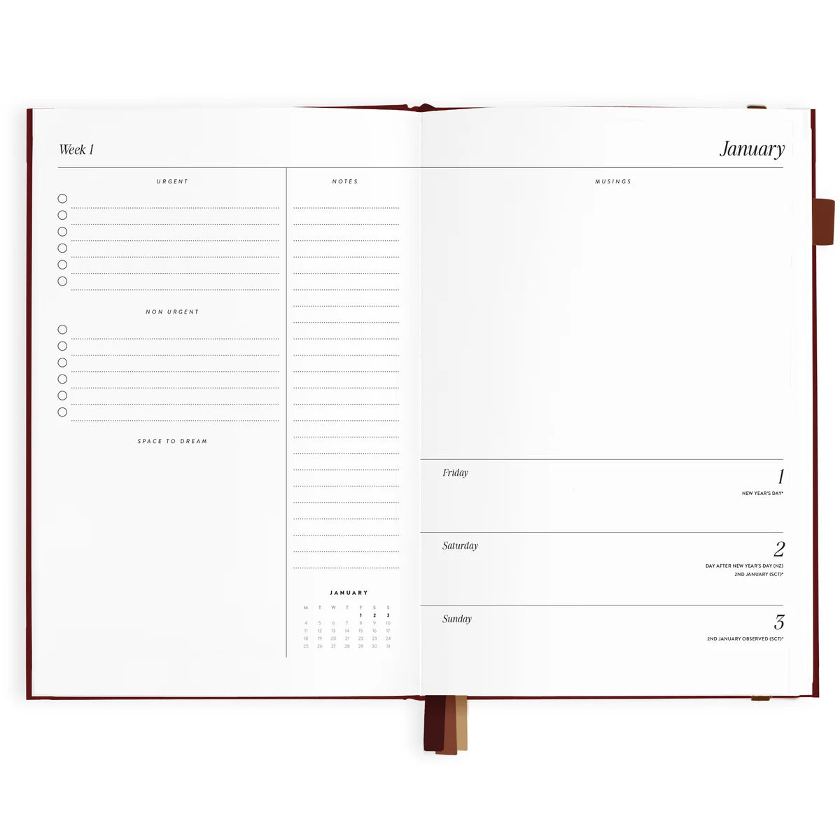 Fox & Fallow |  2027 A5 Horizontal Planner - Cherry