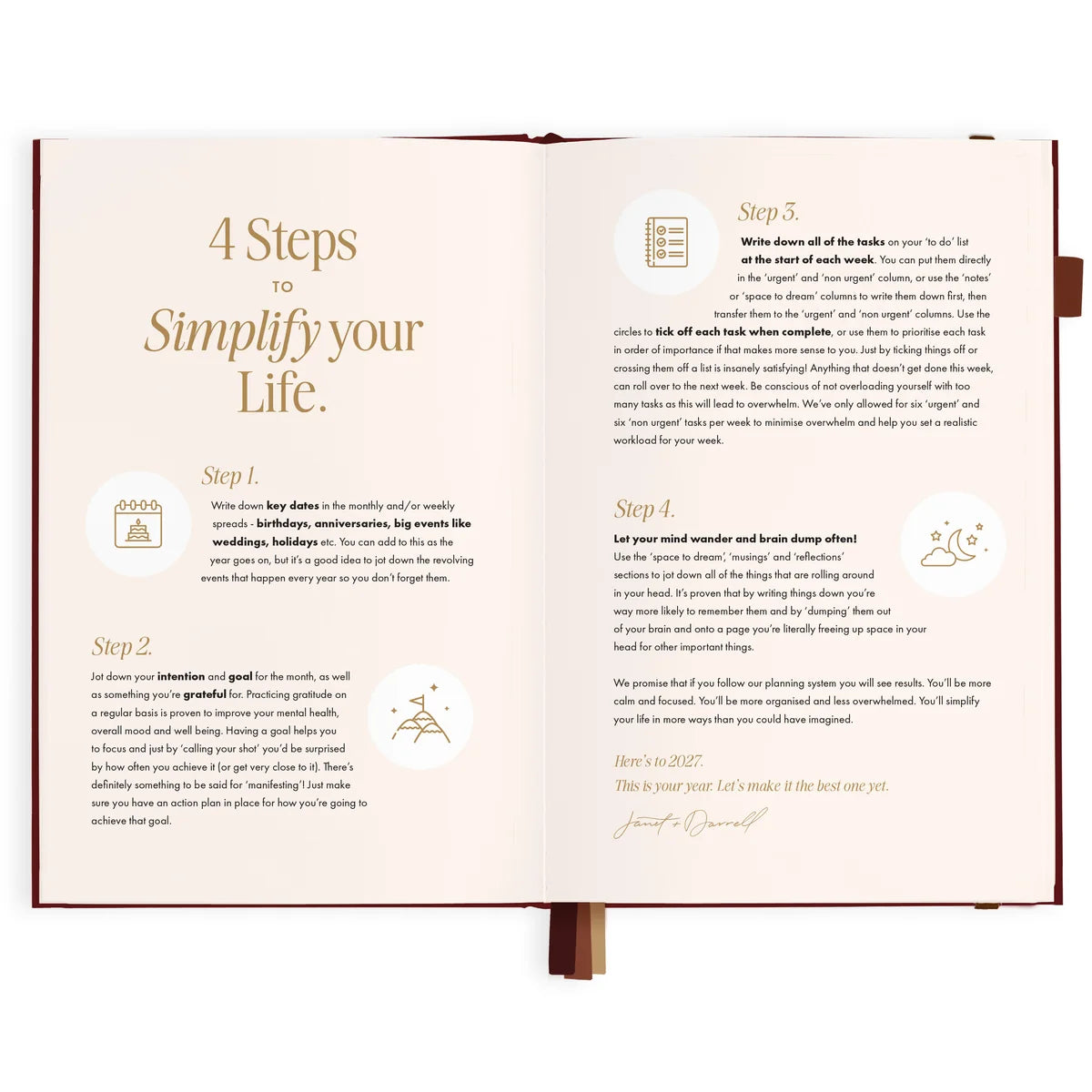 Fox & Fallow |  2027 A5 Horizontal Planner - Cherry