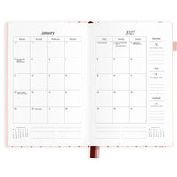 Fox & Fallow |  2027 A5 Horizontal Planner - Rosé Pinstripe