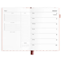 Fox & Fallow |  2027 A5 Horizontal Planner - Rosé Pinstripe