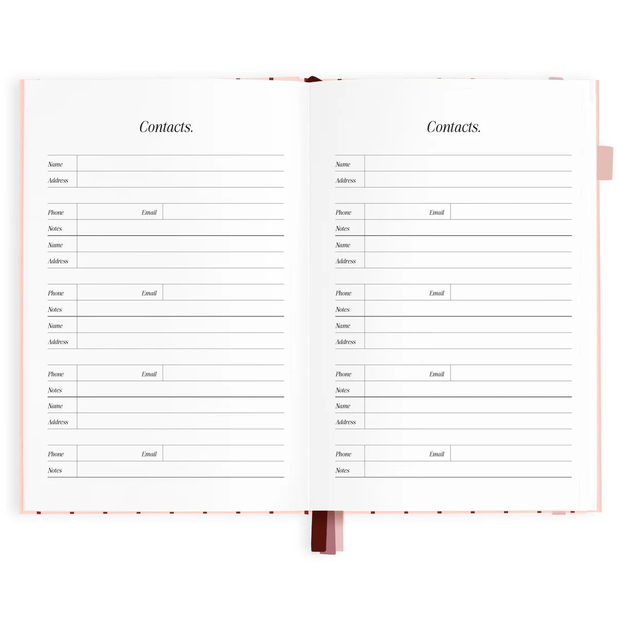 Fox & Fallow |  2027 A5 Horizontal Planner - Rosé Pinstripe