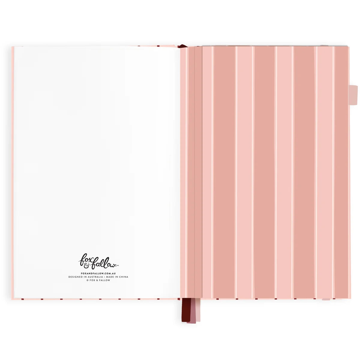 Fox & Fallow |  2027 A5 Horizontal Planner - Rosé Pinstripe