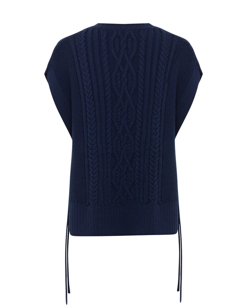 Iris & Wool | Amber Vest - Navy