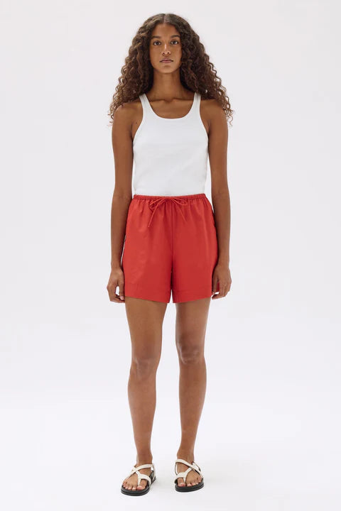 Assembly Label | Philipa Poplin Short - Papaya