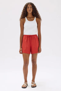 Assembly Label | Philipa Poplin Short - Papaya