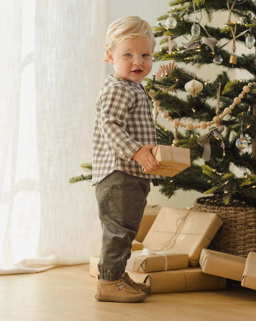 Quincy Mae | Milo Shirt - Forest Check