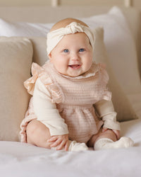 Quincy Mae | Ruffle Bubble Romper - Antique