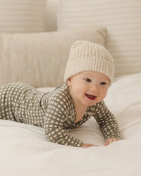 Quincy Mae | Bamboo Zip Footie - Forest Check