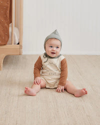 Quincy Mae | Long Sleeve Romper - Dino