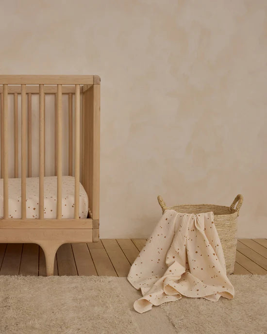 Quincy Mae | Stars  - Woven Cot Sheet