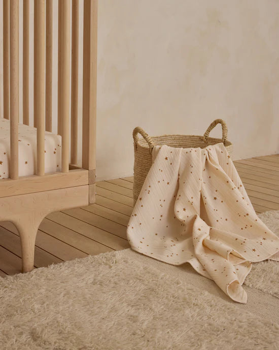 Quincy Mae | Stars  - Woven Cot Sheet