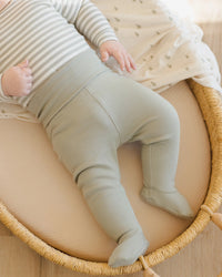 Quincy Mae | Side Snap Bodysuit + Pant Set Fern Stripe
