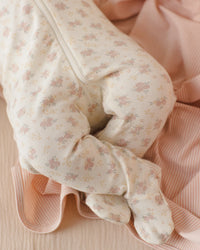 Quincy Mae | Zip Long-Sleeved Footie Sleeper - Flower Field