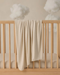 Quincy Mae | Bamboo Swaddle - Oat Gingham