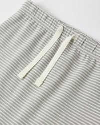 Quincy Mae | Drawstring Pant - Sage Micro Stripe