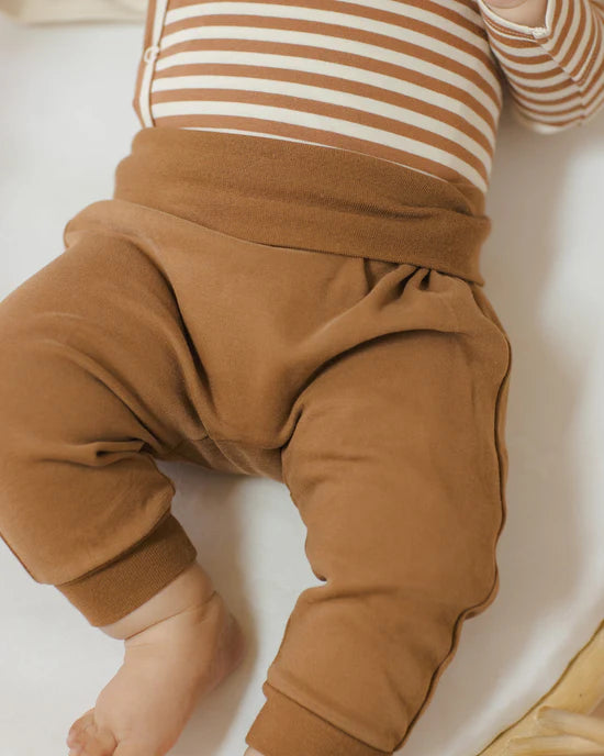 Quincy Mae | Baby Pant Set - Cinnamon, Natural