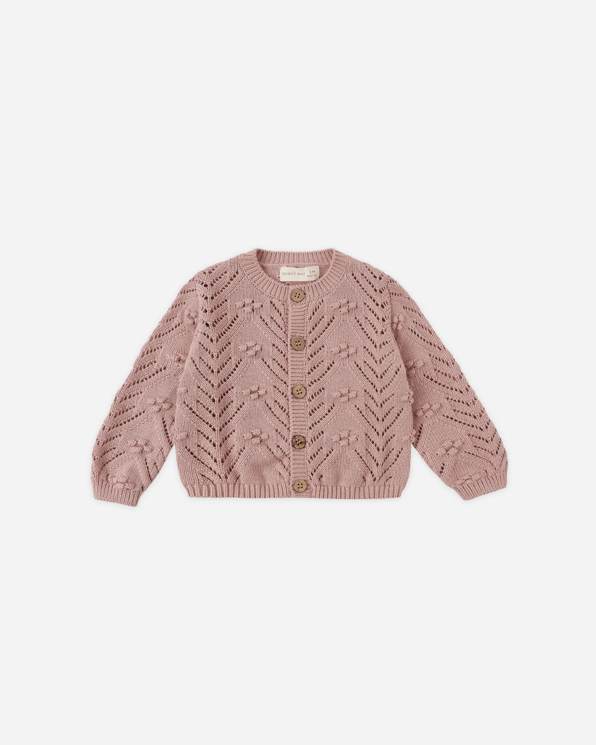 Quincy Mae | Knit Cardigan - Mauve