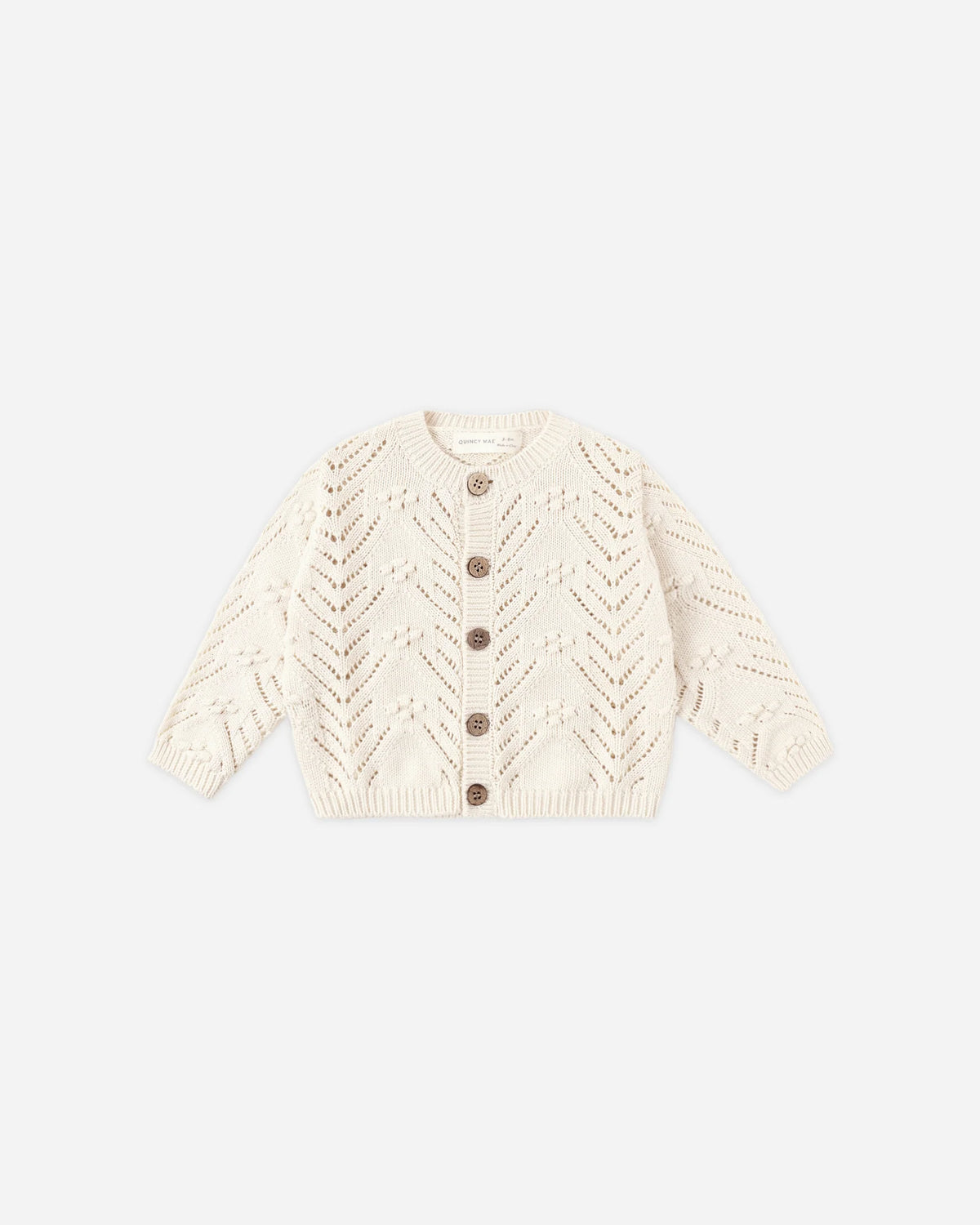 Quincy Mae | Knit Cardigan - Natural