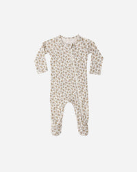 Quincy Mae | Bamboo Zip Footie - Wildflower