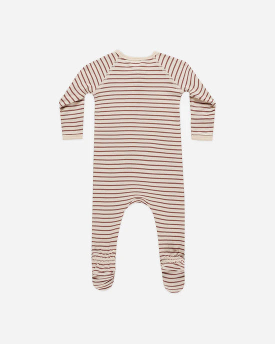 Quincy Mae | Candy Stripe Bamboo Zip Footie