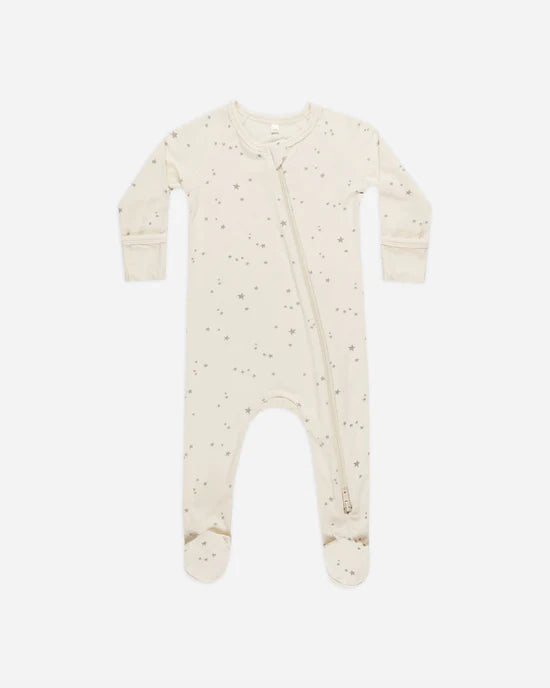 Quincy Mae | Twinkle Bamboo Zip Footie