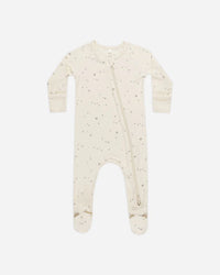 Quincy Mae | Twinkle Bamboo Zip Footie