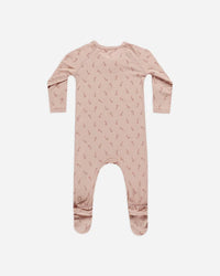 Quincy Mae | Candy Cane Bamboo Zip Footie