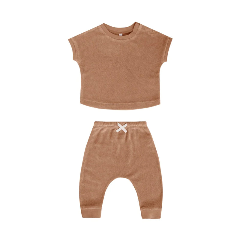 Quincy Mae | Quincy Mae Terry Tee Set Clay