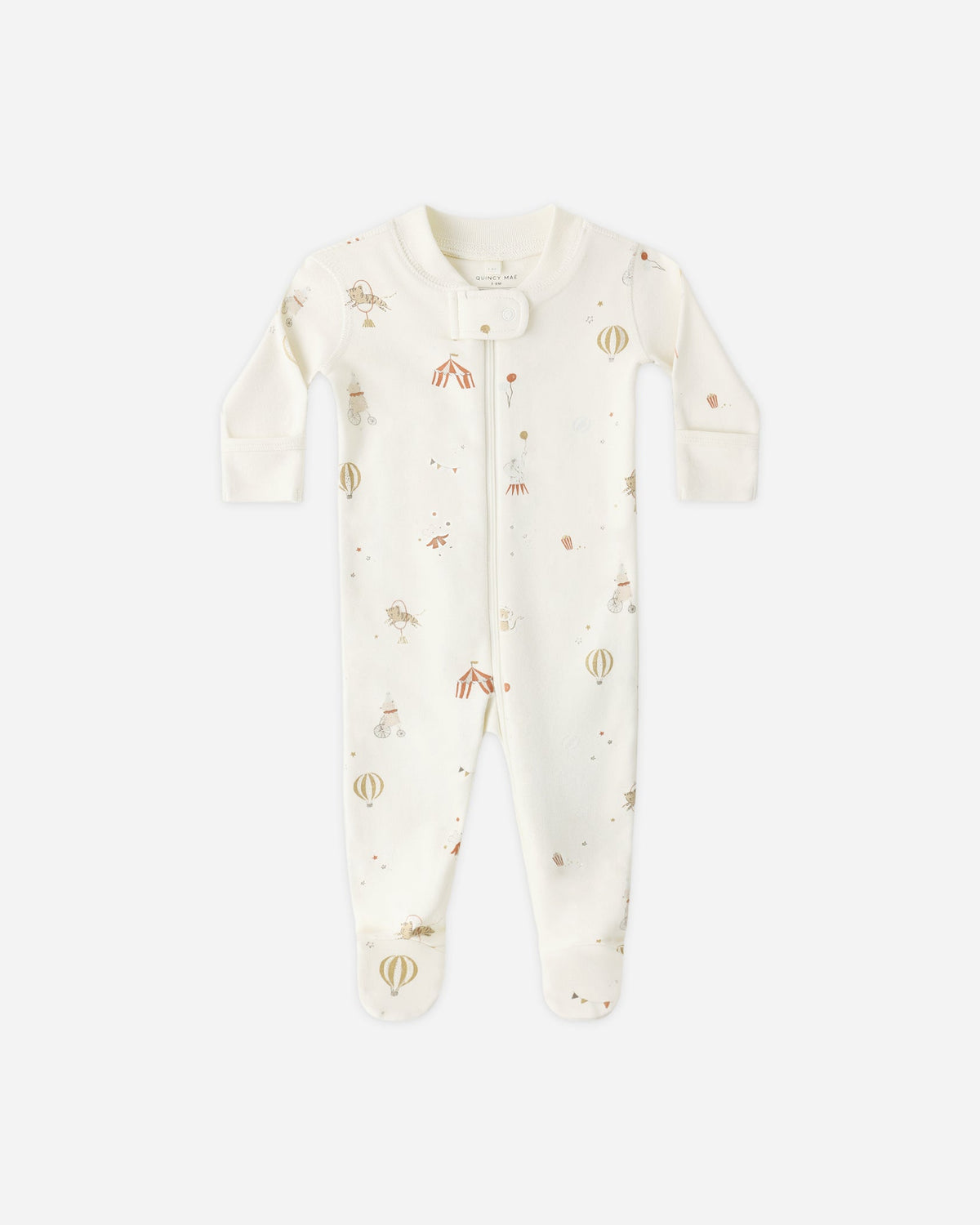 Quincy Mae | Zip Long-Sleeved Footie Sleeper - Carnival