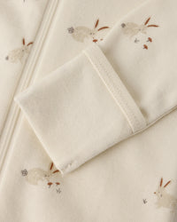 Quincy Mae | Zip Long-Sleeved Footie Sleeper - Bunnies