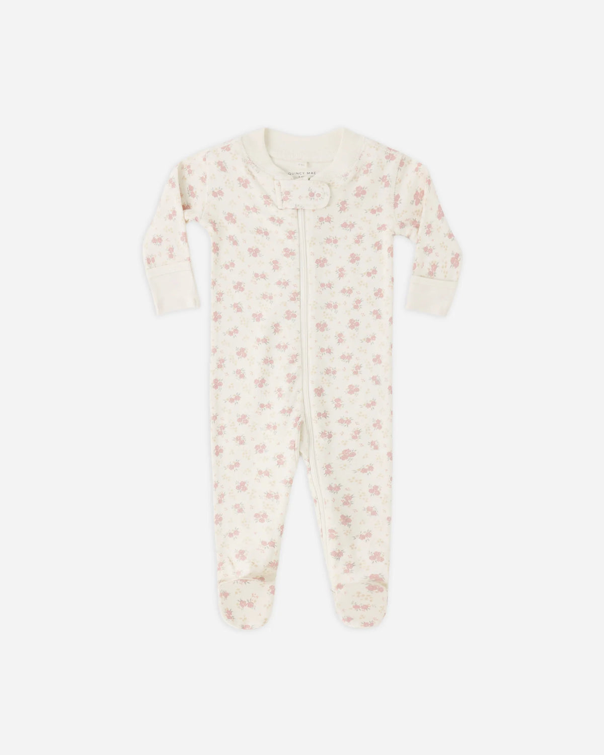 Quincy Mae | Zip Long-Sleeved Footie Sleeper - Flower Field