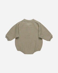 Quincy Mae | Crewneck Bubble Romper - Olive